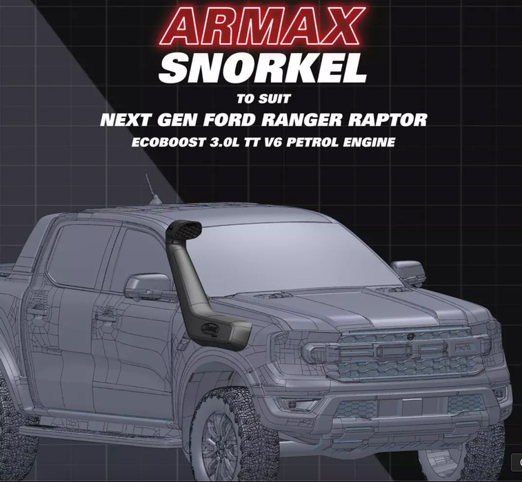 Snorkel Ford RAPTOR 2023+ | 3.0L V6 Essence | Safari 4x4 Armax SS988HP Safari 4x4