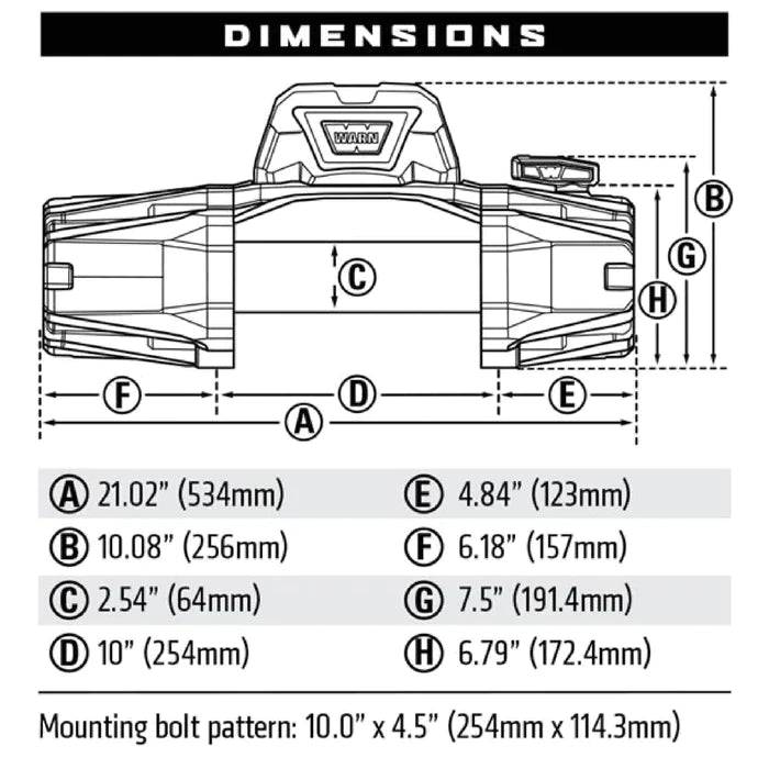 Treuil WARN VR-EVO 12 S | 5.4 Tonnes | 12V | Synthetique - Warn - Xperts 4x4