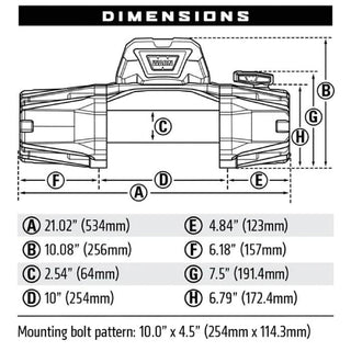 Treuil WARN VR-EVO 12 S | 5.4 Tonnes | 12V | Synthetique Warn 103255 Xperts4x4