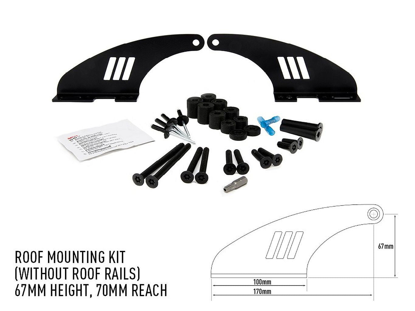 Avant toit Kit de montage-67mm LAZER LAMPS sur Xperts4x4 Accessoires 4x4 Off-Road