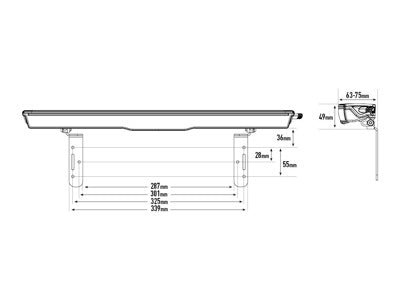 Kit support de plaque pour Glide-18 LAZER LAMPS sur Xperts4x4 Accessoires 4x4 Off-Road