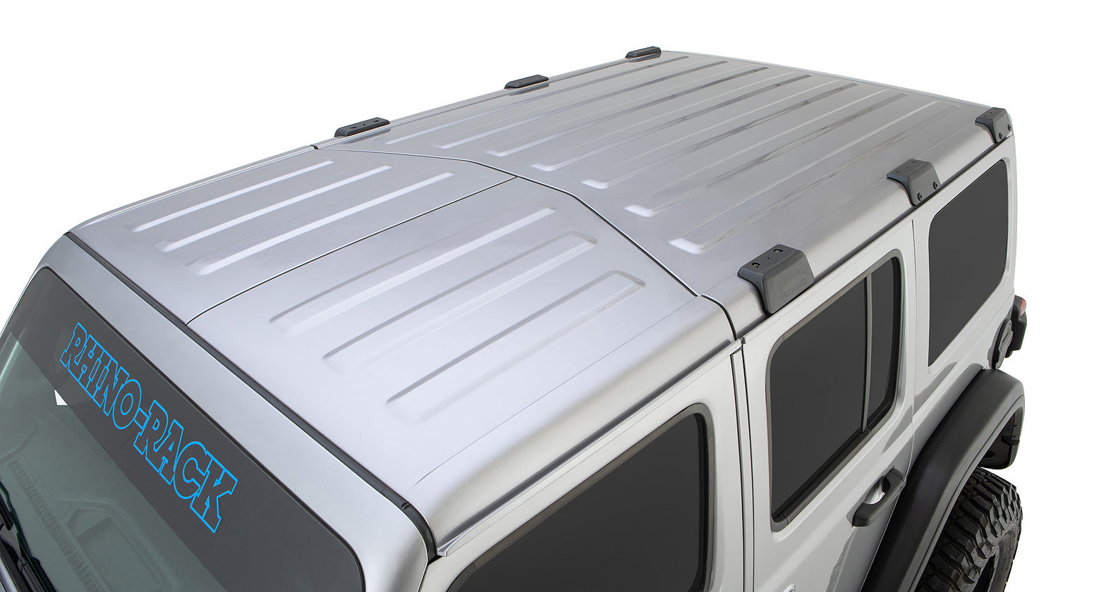 Système de montage Backbone pour Jeep Wrangler JLU 4 portes par Rhino-Rack, accessoires robustes pour fixation de racks.