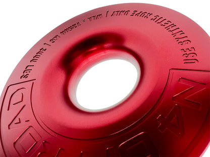 Anneau de treuillage alu 13.5T Ø148mm rouge avec etui N4-Offroad sur Xperts4x4 Accessoires 4x4 Off-Road