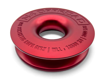 Anneau de treuillage alu 13.5T Ø148mm rouge avec etui N4-Offroad sur Xperts4x4 Accessoires 4x4 Off-Road