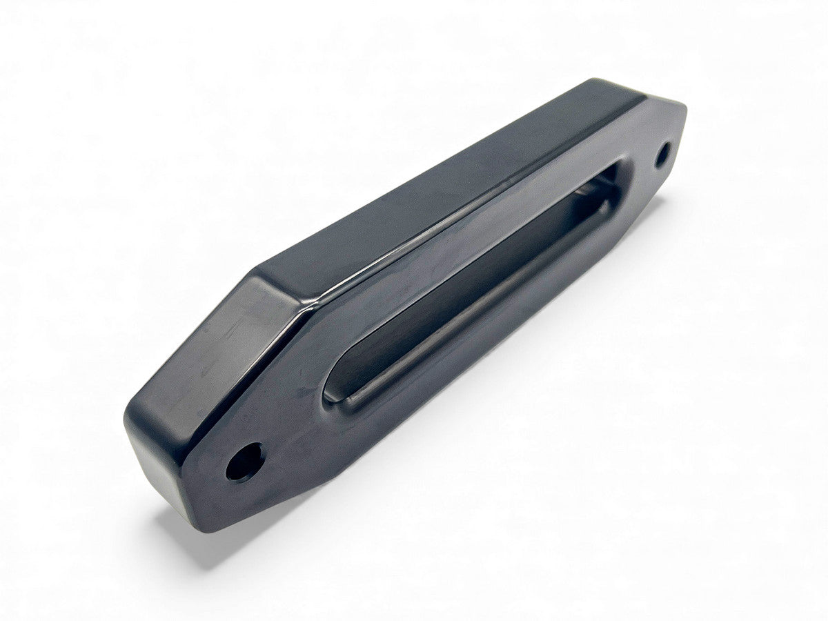 Ecubier aluminium noir pour corde de treuil synthétique N4-Offroad sur Xperts4x4 Accessoires 4x4 Off-Road