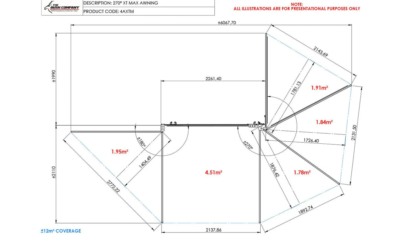 Auvent 270° XT MAX The Bush Company – Auto-Portant 4x4 sur Xperts4x4 Accessoires 4x4 Off-Road