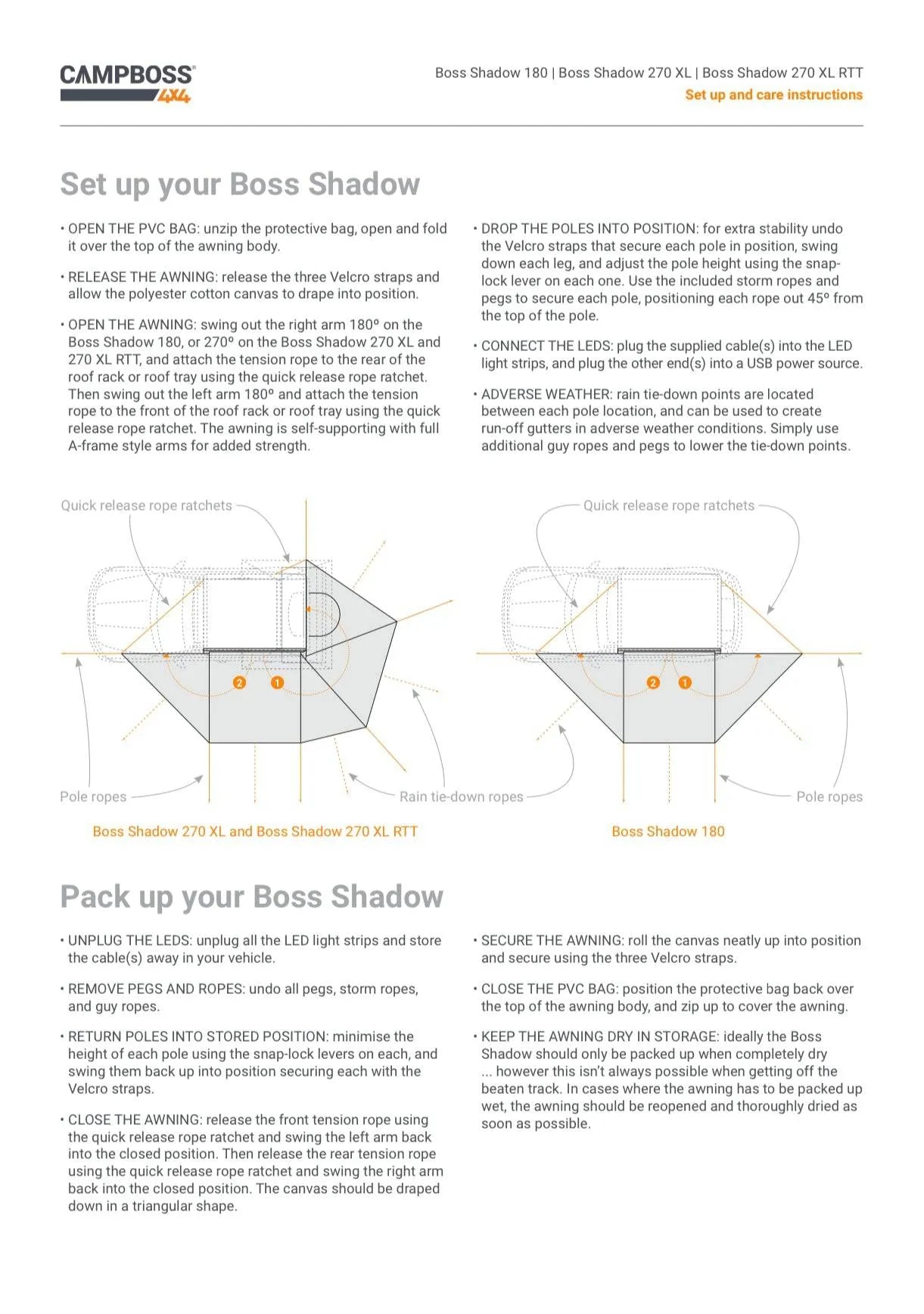 Auvent 4x4 Circulaire Campboss 270° XL - Auto-Portant sur Xperts4x4 Accessoires 4x4 Off-Road