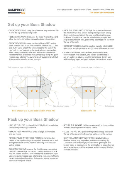 Auvent 4x4 Circulaire Campboss 270° XL - Auto-Portant sur Xperts4x4 Accessoires 4x4 Off-Road