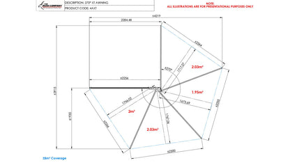 Auvent Autoportant 270° XT™ MK2 | The Bush Company sur Xperts4x4 Accessoires 4x4 Off-Road