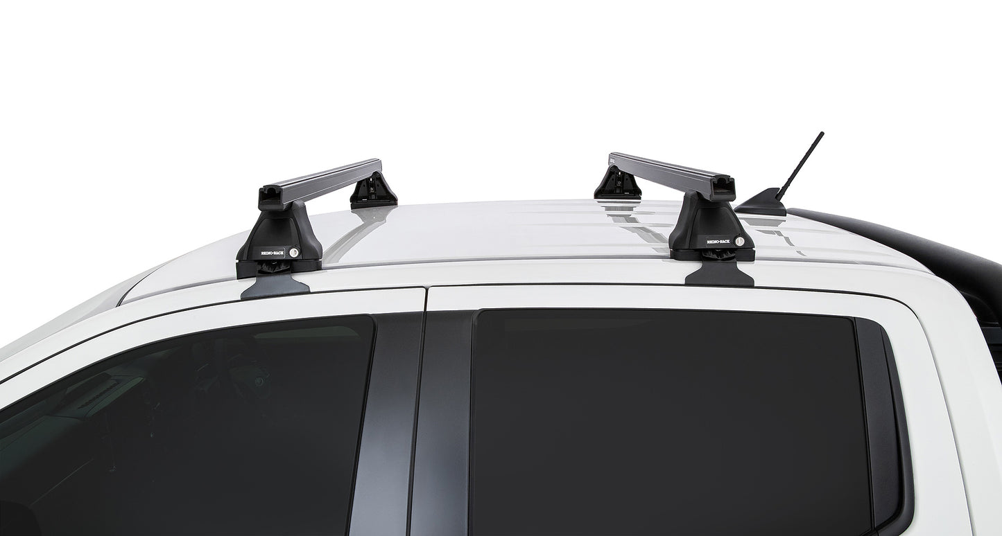 Kit 2 barres de toit Heavy Duty noire 1250mm série 2500 Ford Ranger T9 & Raptor T9 (P703) 2022+ - RHINO-RACK sur Xperts4x4 Accessoires 4x4 Off-Road