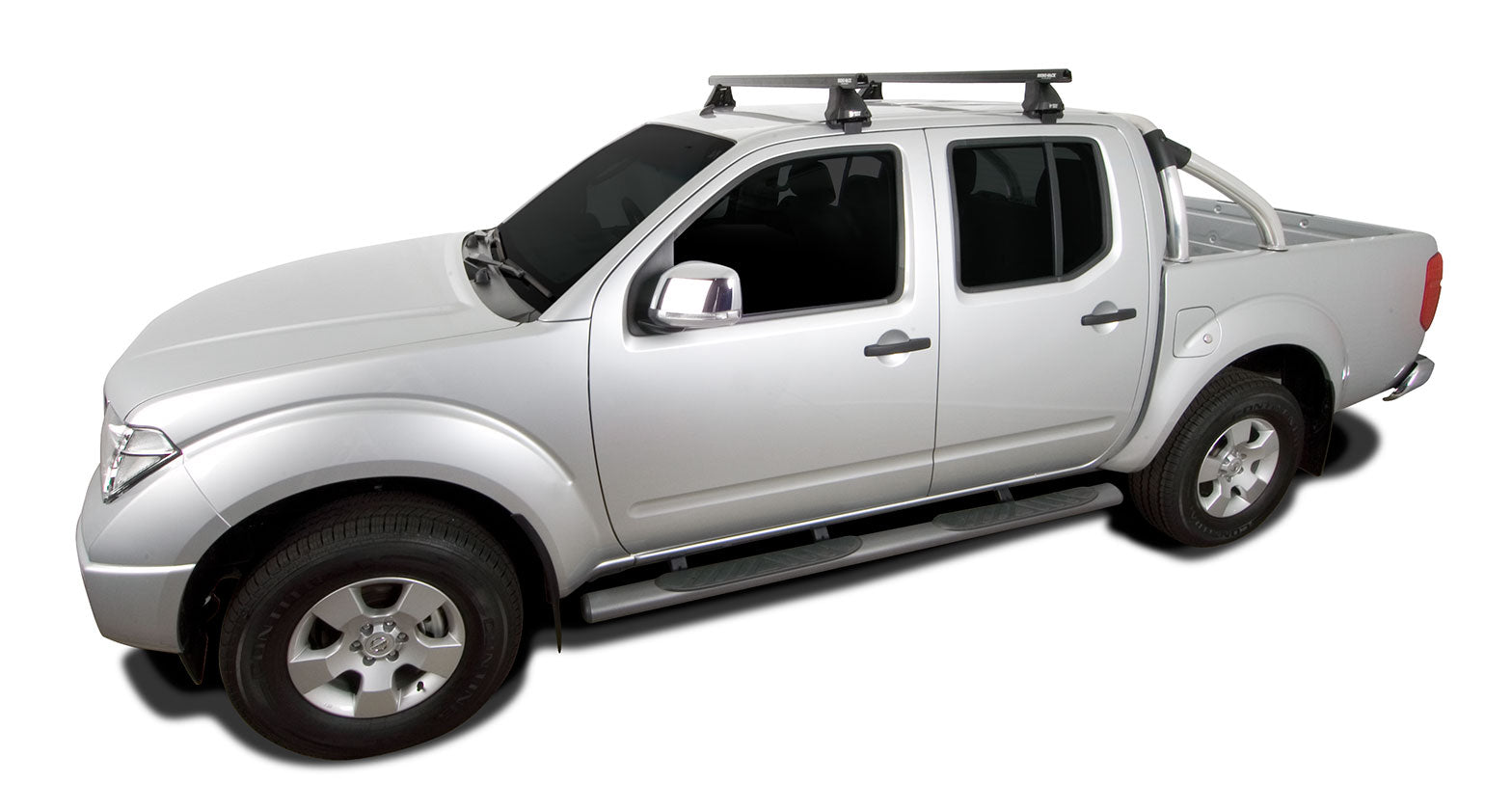 Kit 2 barres de toit Heavy Duty noire 1375mm série 2500 Nissan Navara D40 (ST/ST-X) 2005-2015 - RHINO-RACK sur Xperts4x4 Accessoires 4x4 Off-Road