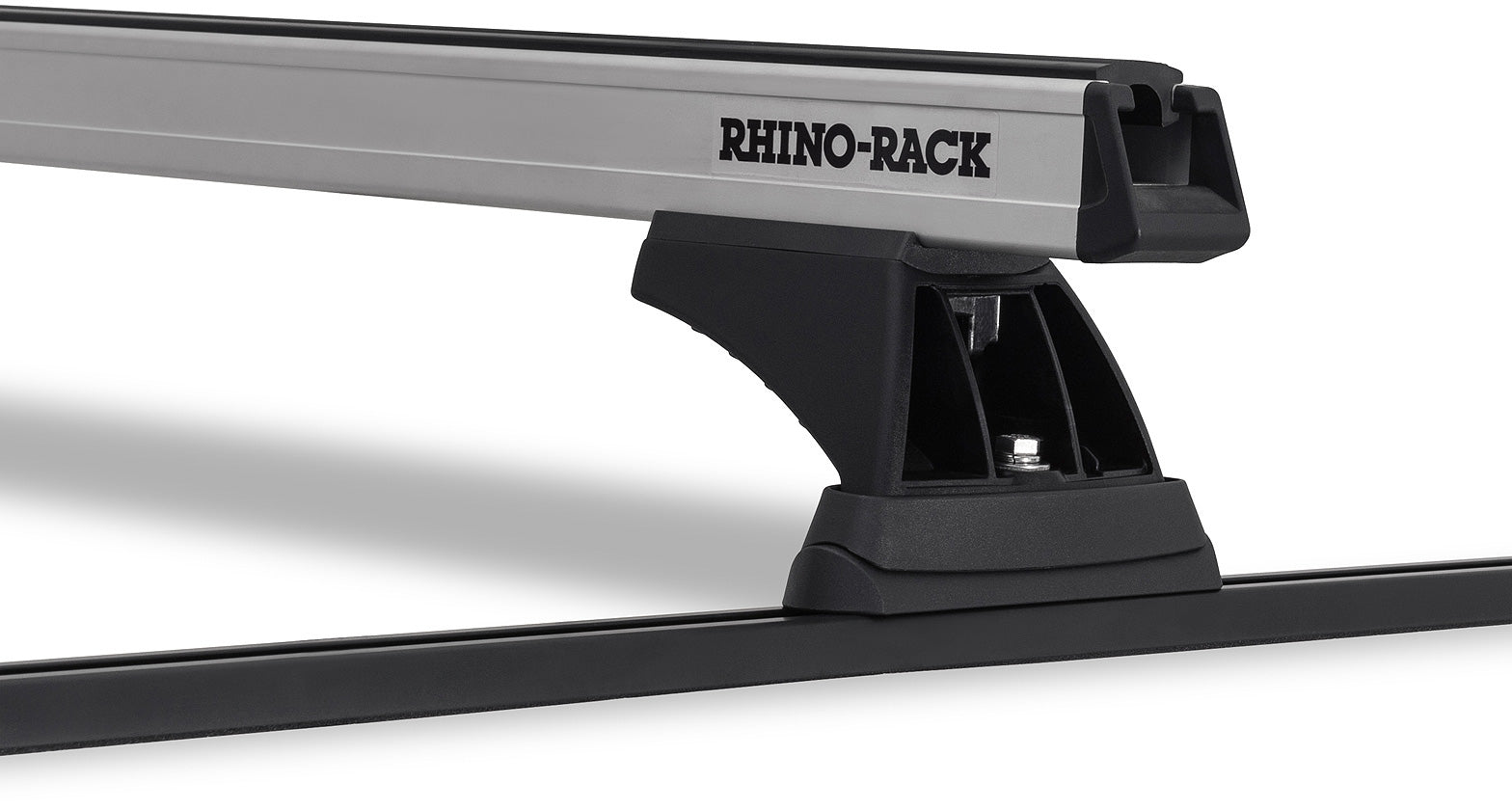 Kit de 2 barres de toit noires RHINO-RACK pour Mitsubishi Pajero NM-NP 2000-2006, 1250mm, renforcées et robustes.