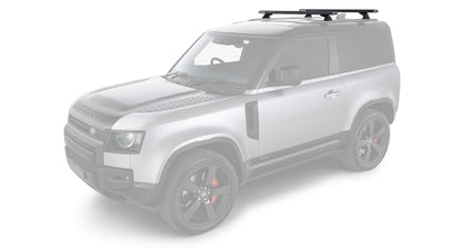 Kit 2 barres de toit noire 1260mm - Reconn-Deck Land Rover Defender II 90 L663 2021+ - RHINO-RACK sur Xperts4x4 Accessoires 4x4 Off-Road