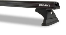 Kit de 3 barres de toit noires Heavy Duty RHINO-RACK pour Volkswagen Caddy 2010-2021, longueur 1250mm, robustes et faciles à fixer.