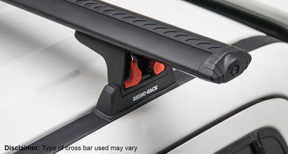 Kit de 3 barres de toit noires de 1650mm, robuste, avec pieds Ditch Mount pour Iveco Daily H1 2015+ de RHINO-RACK.