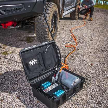 Compresseur double ARB 12/24V malette 174L/min avec reserve sur Xperts4x4 Accessoires 4x4 Off-Road