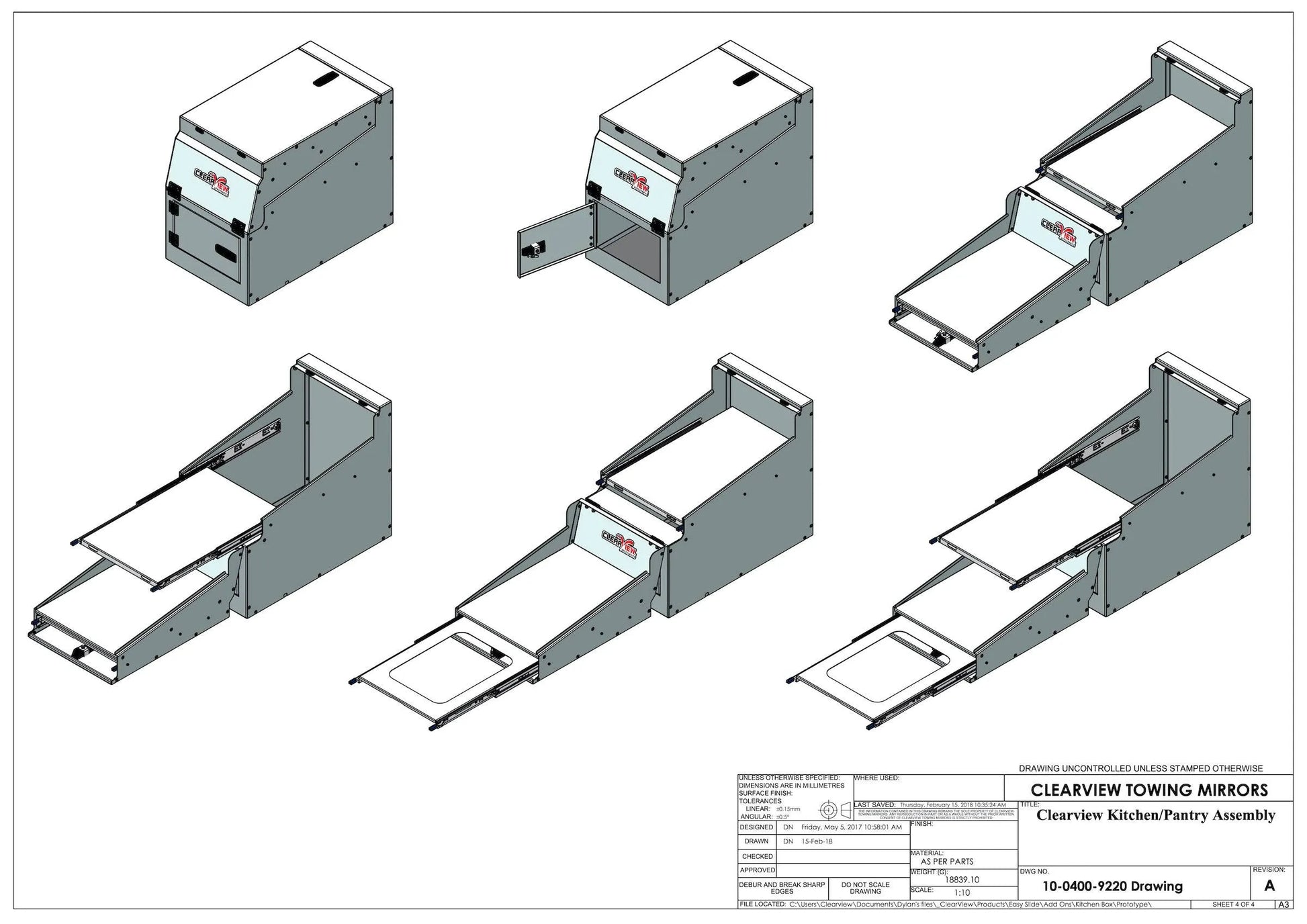 Bloc Cuisine Modulaire Depliable ClearView | 4x4 & Pickup sur Xperts4x4 Accessoires 4x4 Off-Road