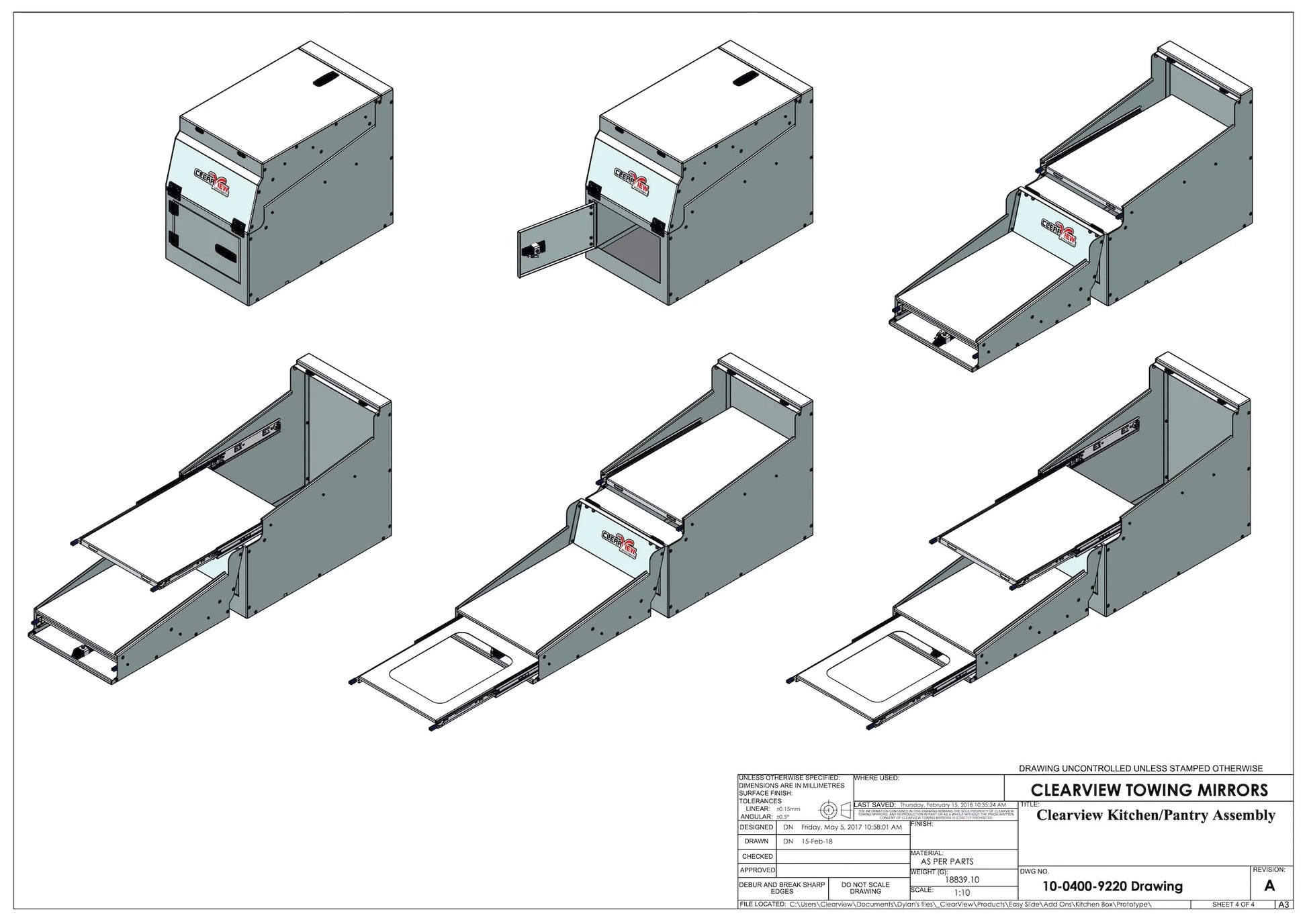 Bloc Cuisine Modulaire Depliable ClearView | 4x4 & Pickup sur Xperts4x4 Accessoires 4x4 Off-Road