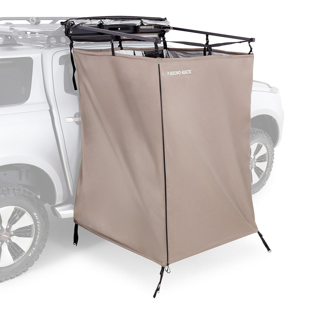 Cabine de douche extérieure Rhino-Rack - Intimité et robustesse sur Xperts4x4 Accessoires 4x4 Off-Road