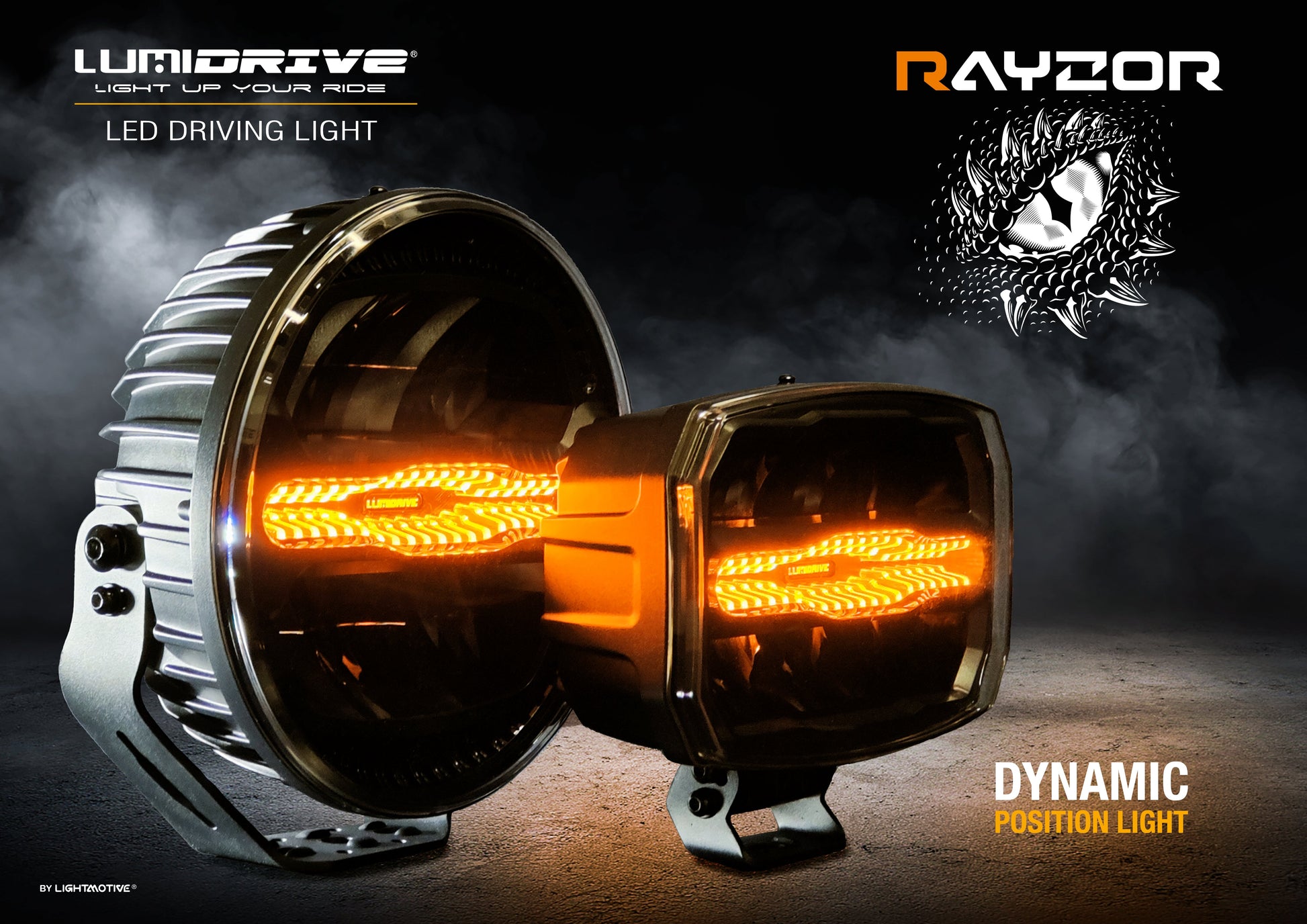 Feu Longue Portée LED Lumidrive Rayzor 9 – Puissance & Style sur Xperts4x4 Accessoires 4x4 Off-Road