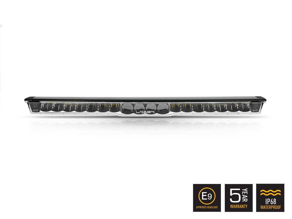 Éclairage LED LAZER LAMPS Glide Elite PL avec support latéral, barre LED longue portée, pour un éclairage puissant et précis.