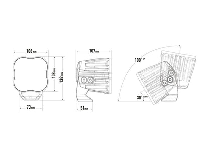 LAZER LAMPS RacePod Spot — Phare LED Compact 8940 lm sur Xperts4x4 Accessoires 4x4 Off-Road