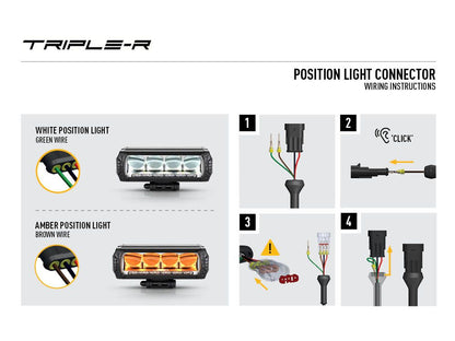 Phare rond LED LAZER LAMPS Triple-R 750 Balise, éclairage LED puissant 5400 lm pour véhicules tout-terrain.