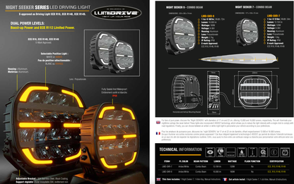 LUMIDRIVE Night Seeker 7 - Feu de Position LED Puissant Homologue sur Xperts4x4 Accessoires 4x4 Off-Road