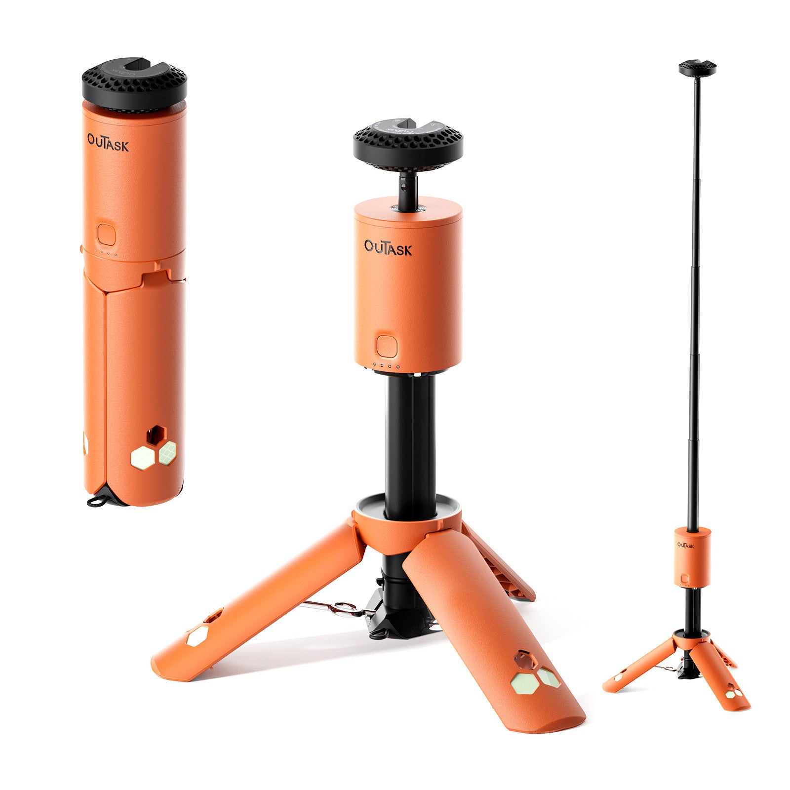 OuTask Lampe Télescopique LED Outdoor 720° - Orange sur Xperts4x4 Accessoires 4x4 Off-Road