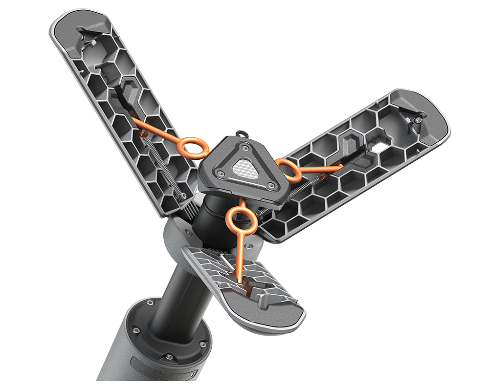 OuTask Lampe Télescopique LED Outdoor 720° - Vert Armée sur Xperts4x4 Accessoires 4x4 Off-Road