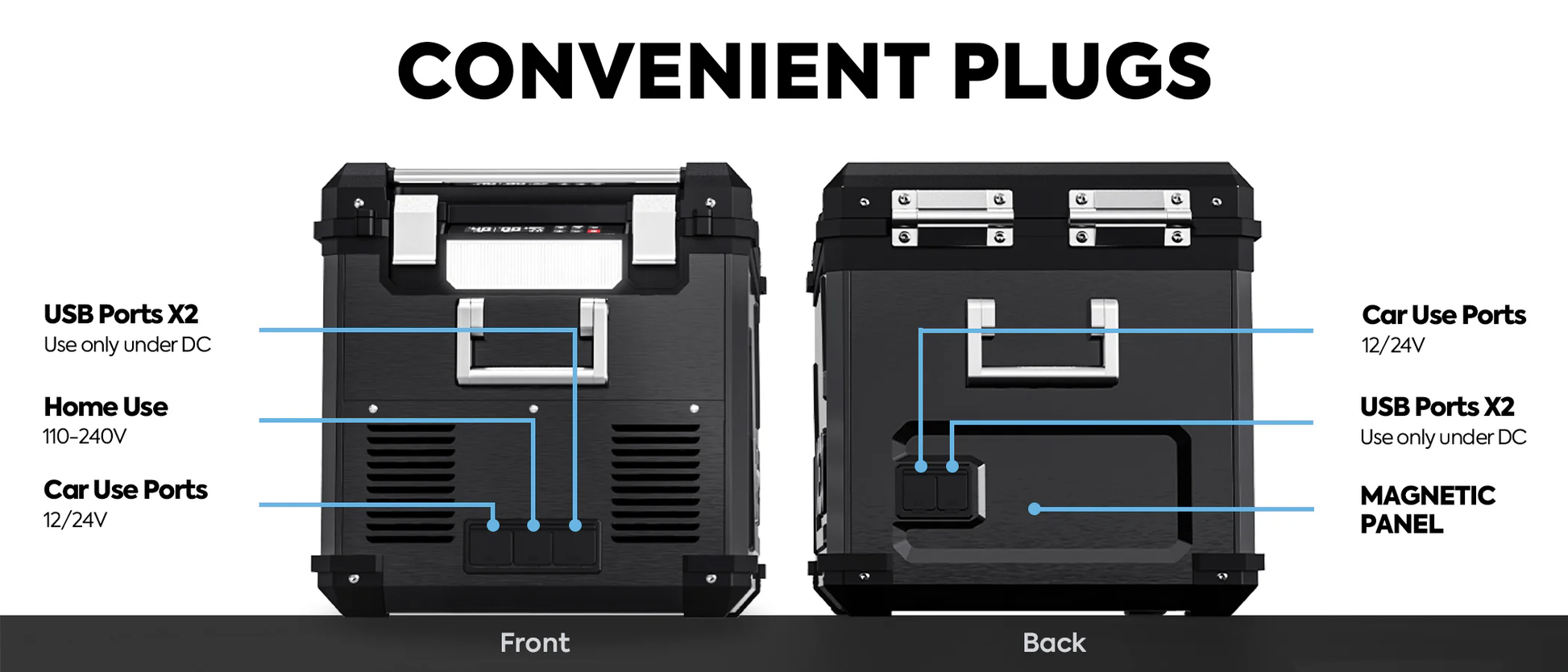 Refrigerateur/Congelateur ICECO 55L Double Compartiments - Noir sur Xperts4x4 Accessoires 4x4 Off-Road
