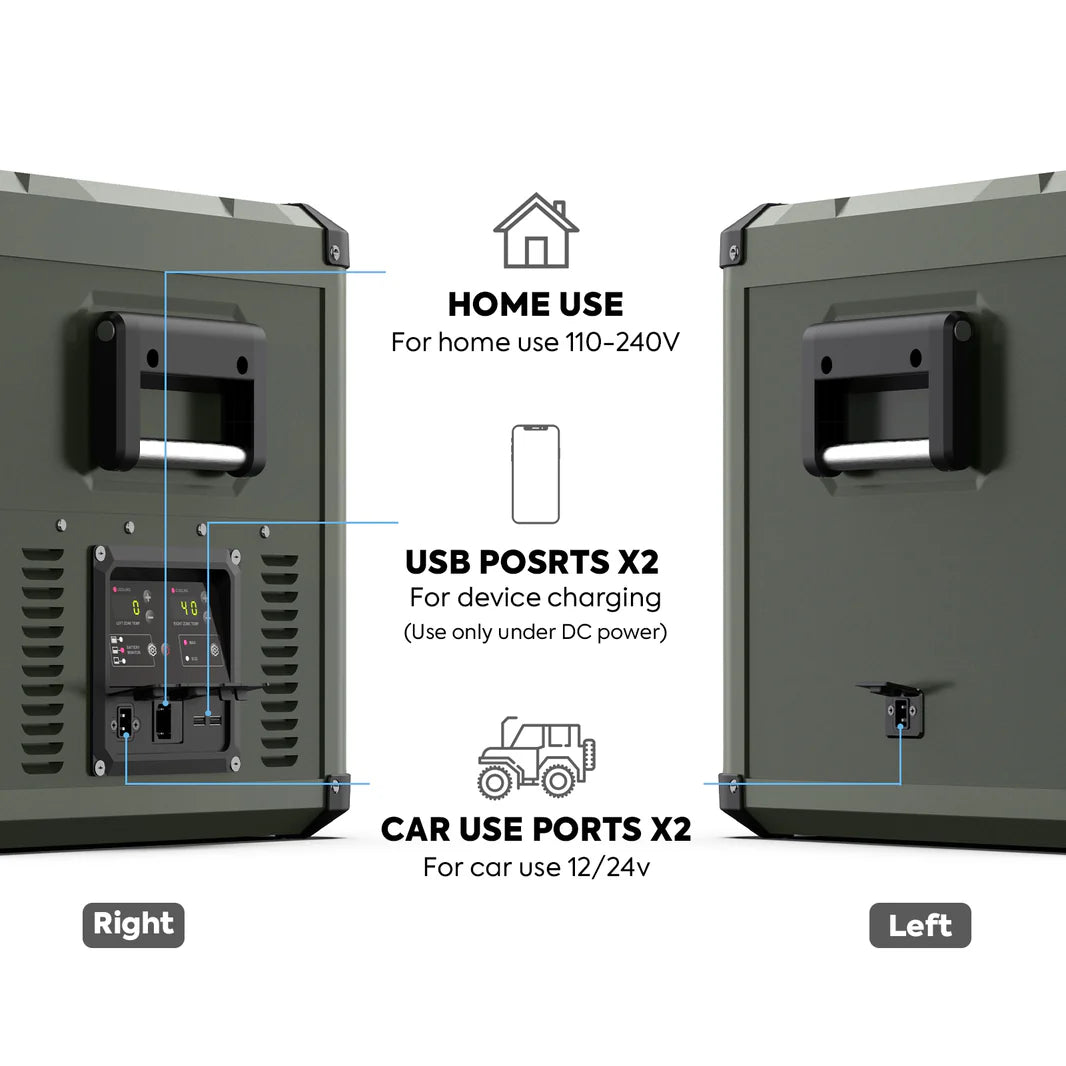 Refrigerateur/Congelateur ICECO 75L Double Compartiments - Gris sur Xperts4x4 Accessoires 4x4 Off-Road