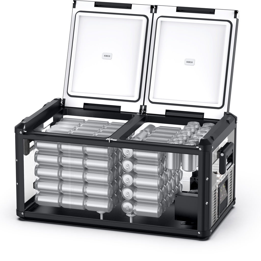 Refrigerateur/Congelateur ICECO 90L Double Compartiments - Noir sur Xperts4x4 Accessoires 4x4 Off-Road