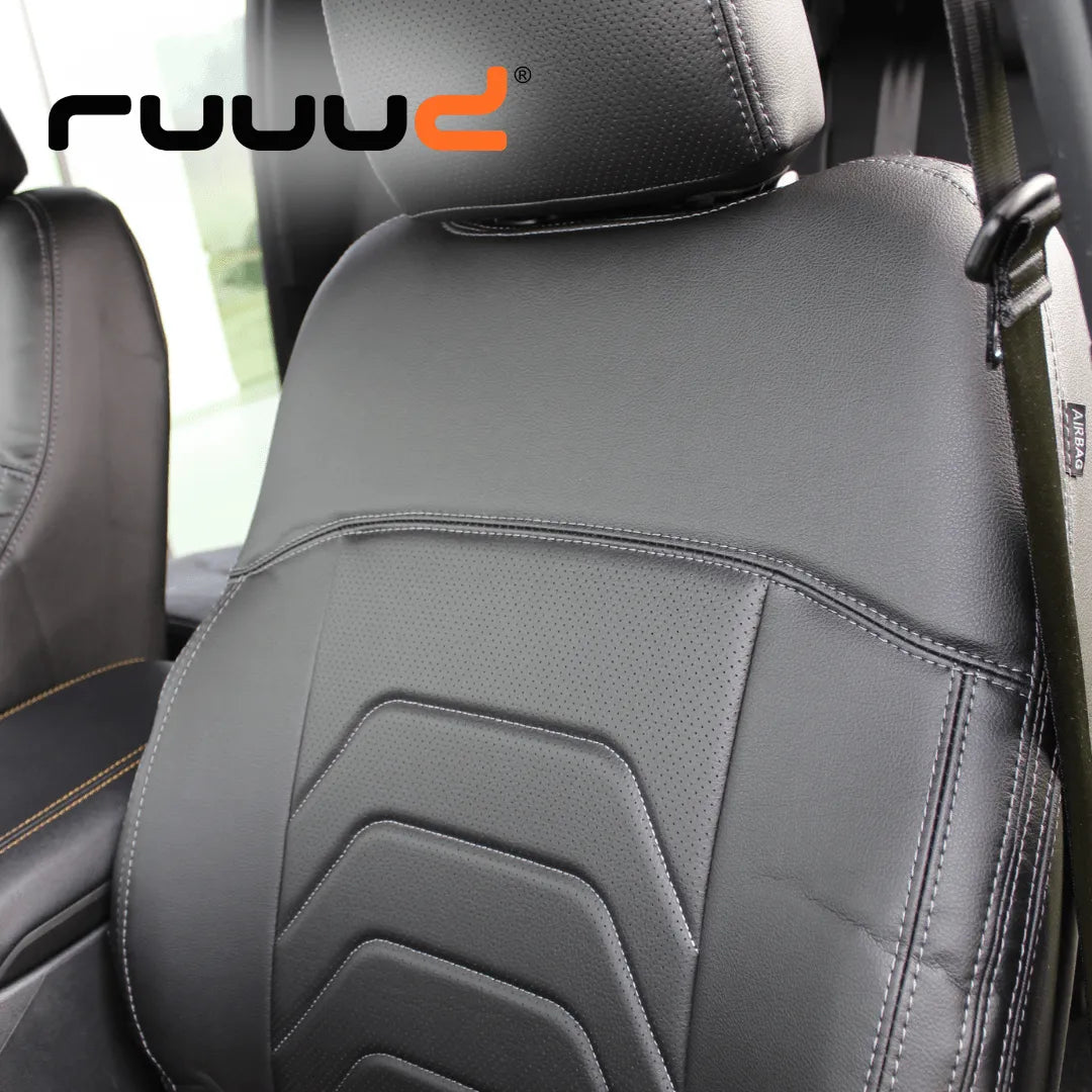 EKEGUY Autostoelhoes, voor Ford Ranger Ranger Raptor 2001-2024, universele lederen stoelhoezen, waterdichte antislip stoelbeschermers, autostoelhoezen (zwart EKEGUY Autostoelhoes, voor Ford Ranger Ranger Raptor 2001-2024, universele lederen stoelhoezen, waterdichte antislip stoelbeschermers, autostoelhoezen (zwart