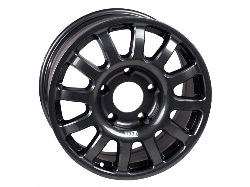 Jante en alu BRAID Fullrace noire 7x16 pouces, fixation 5x150 mm, ET30, pour véhicule tout-terrain.