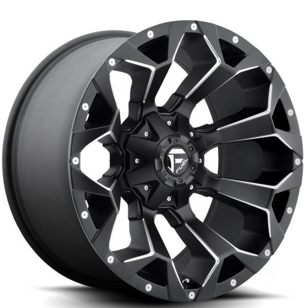 Jante Aluminium FUEL ASSAULT Matte Black & Milled sur Xperts4x4 Accessoires 4x4 Off-Road