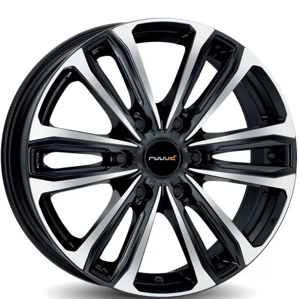 Jante Aluminium RUUUD Namur 7.5x18 6x120 ET47 CTR74.6  - Black Polished sur Xperts4x4 Accessoires 4x4 Off-Road