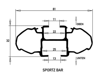 Kit de 2x barres de toit SPORTZ BAR Rhino-Rack - Ford Ranger/Raptor/Amarok 2023+ sur Xperts4x4 Accessoires 4x4 Off-Road