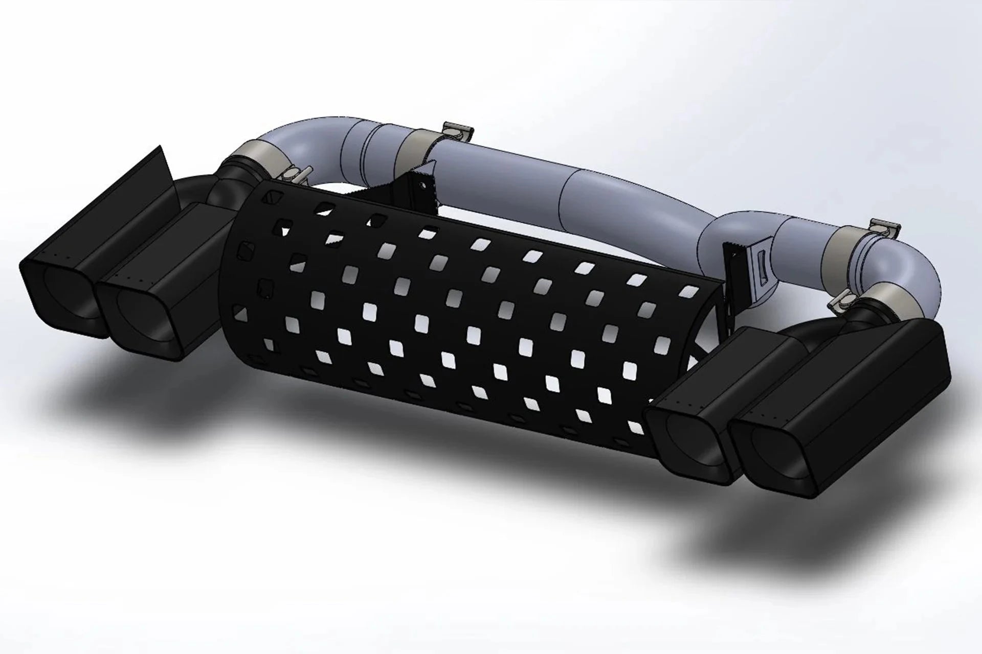 Échappement Quad Satin Black KAHN - Defender 110 2.0L (2020+) sur Xperts4x4 Accessoires 4x4 Off-Road