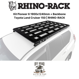 Kit Galerie de Toit 1900x1240mm avec Backbone | Toyota Land Cruiser 150 | RHINO-RACK sur Xperts4x4 Accessoires 4x4 Off-Road