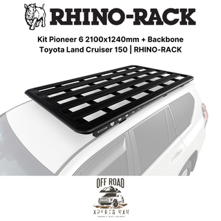 Kit Galerie de Toit 2100x1240mm avec Backbone | Toyota Land Cruiser 150 | RHINO-RACK sur Xperts4x4 Accessoires 4x4 Off-Road