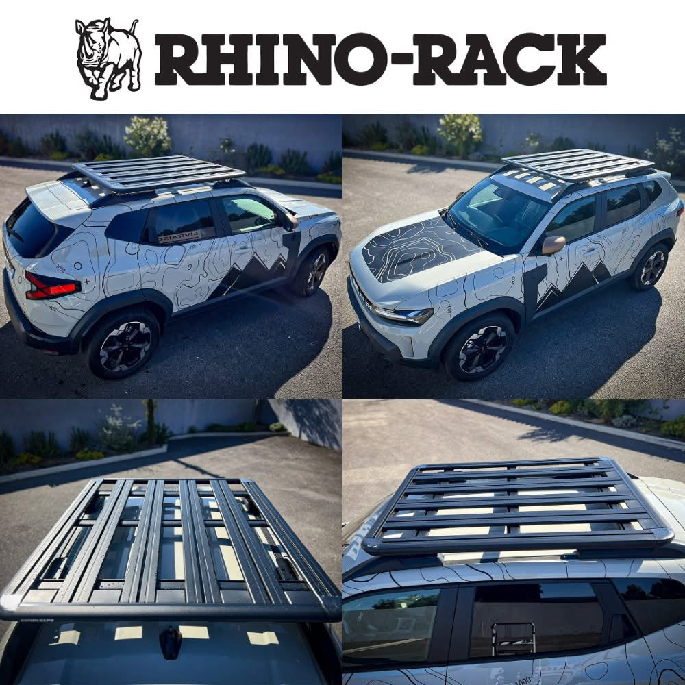 Kit Galerie intégrale Pioneer 1300x1430mm Rhino-Rack - Dacia Duster 2024+ sur Xperts4x4 Accessoires 4x4 Off-Road