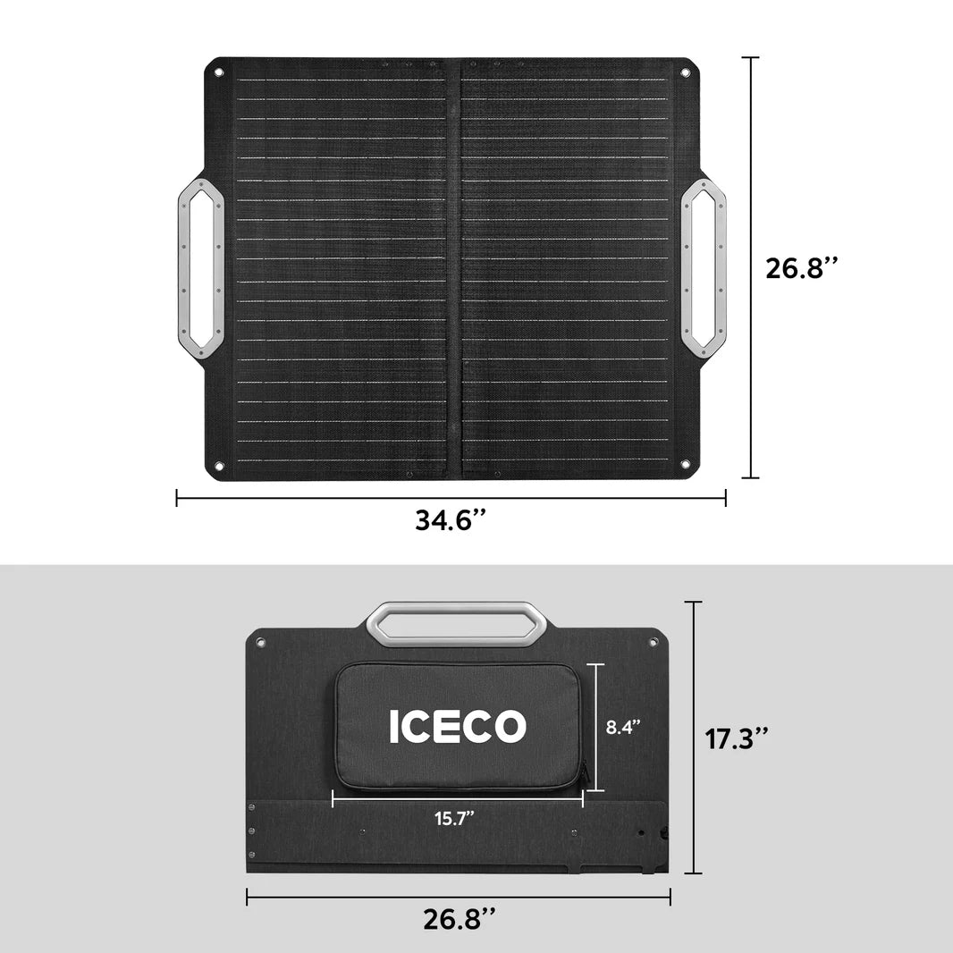 Panneau Solaire Pliable ICECO 80W – Énergie Portable & Efficace sur Xperts4x4 Accessoires 4x4 Off-Road