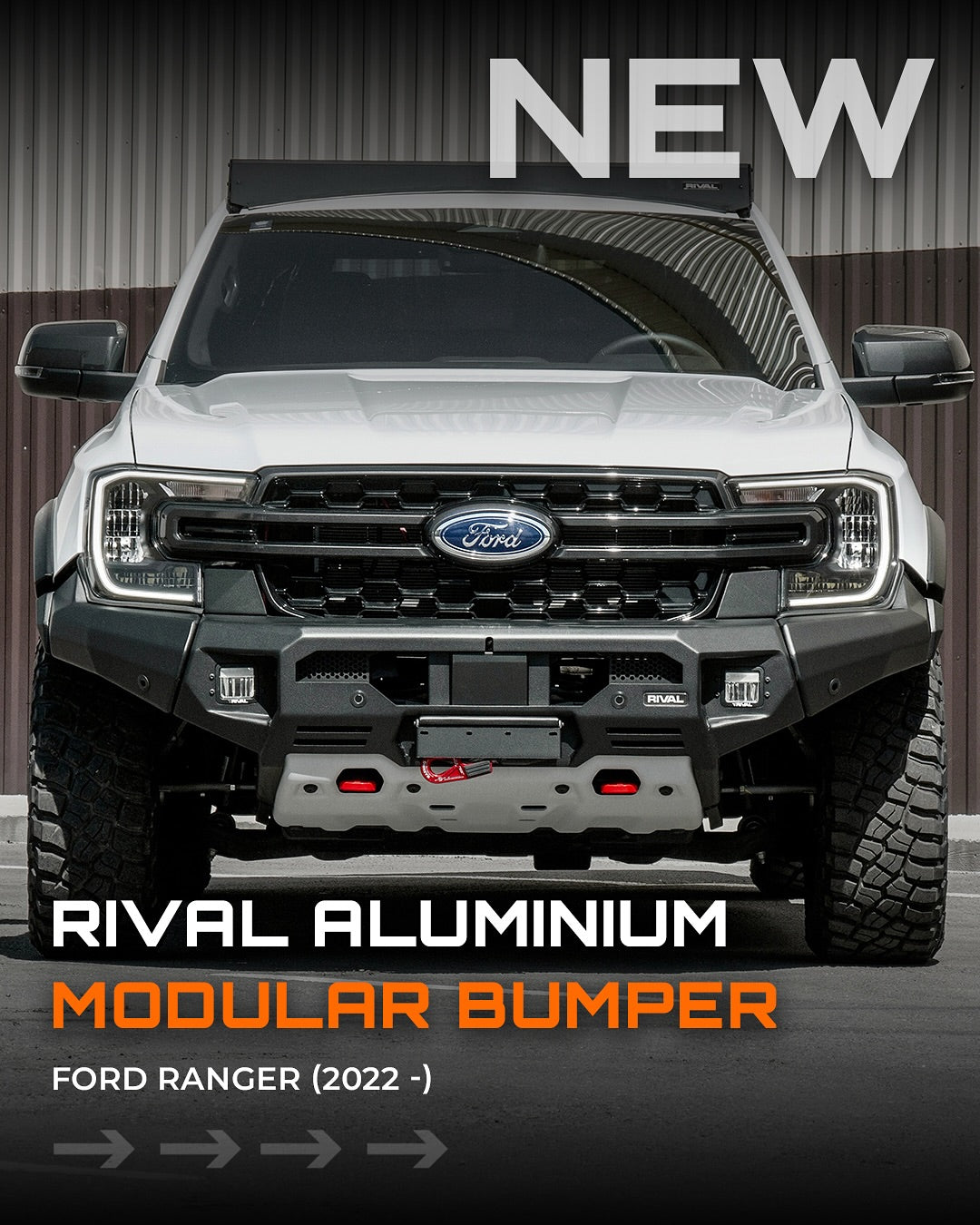 Pare-choc Avant GEN2 RIVAL Aluminium Ford Ranger 2023+ sur Xperts4x4 Accessoires 4x4 Off-Road