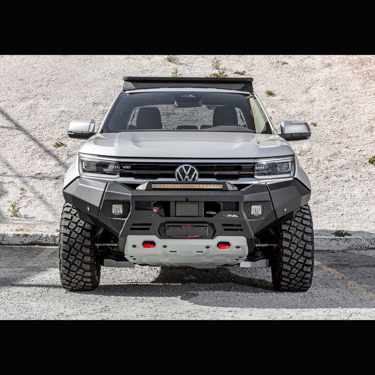 Pare-choc Avant Rival 4x4 VW AMAROK 2023+ | Aluminium Noir sur Xperts4x4 Accessoires 4x4 Off-Road