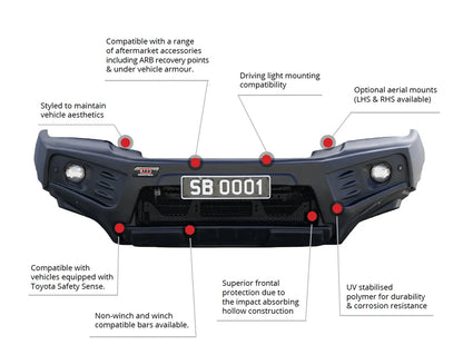 Pare-choc Toyota Hilux 2020 a Present - Stealthbar - Homologué EU sur Xperts4x4 Accessoires 4x4 Off-Road
