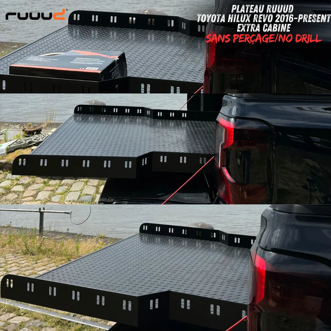 Plateau Coulissant RUUUD Toyota Hilux Revo 2016+ Extra Cab | Installation Sans Perçage sur Xperts4x4 Accessoires 4x4 Off-Road