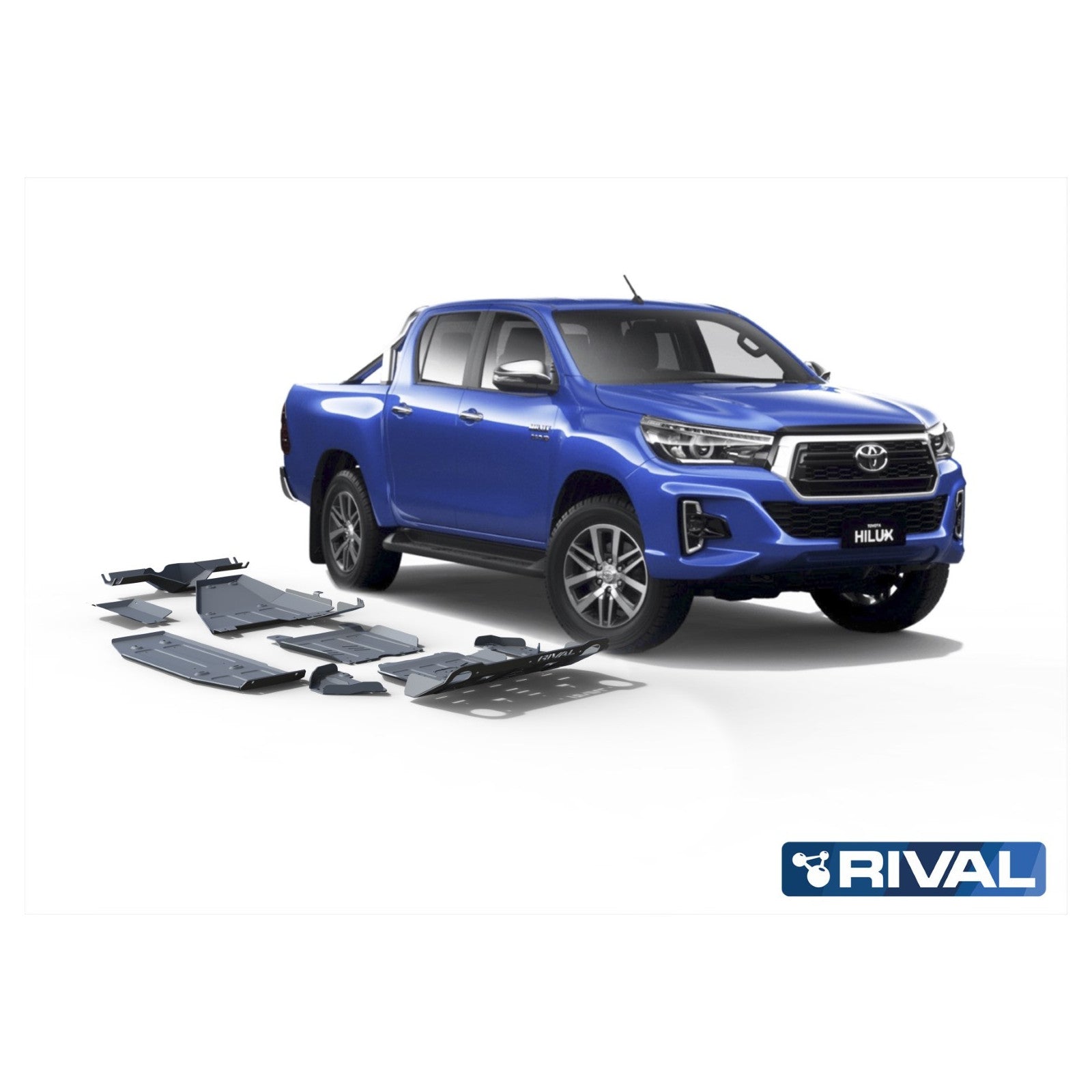 Kit Protections Intégrales RIVAL Toyota Hilux Revo (2016+) - Aluminium 6mm sur Xperts4x4 Accessoires 4x4 Off-Road
