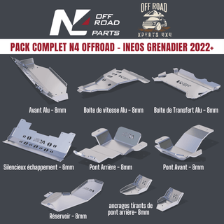 Protection Complète Ineos Grenadier 2022+ N4 Offroad - Pack Blindages Aluminium sur Xperts4x4 Accessoires 4x4 Off-Road