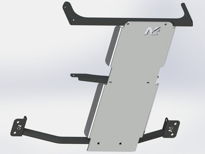 Protection inférieure en aluminium 8mm pour boîte de vitesses et transfert sur Toyota VZJ95 N4 OFFROAD, robuste et durable.